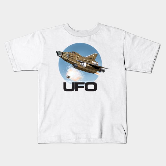 Sky One from 'UFO' Kids T-Shirt by RichardFarrell